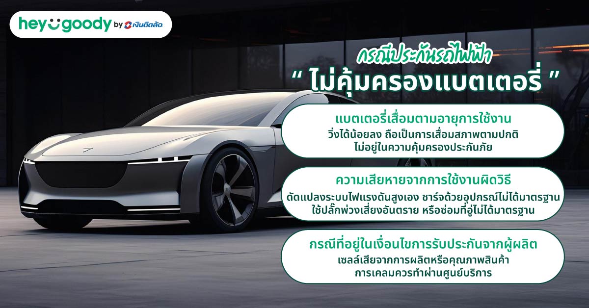 กรณีที่ประกันรถไฟฟ้า “ไม่คุ้มครองแบตเตอรี่”